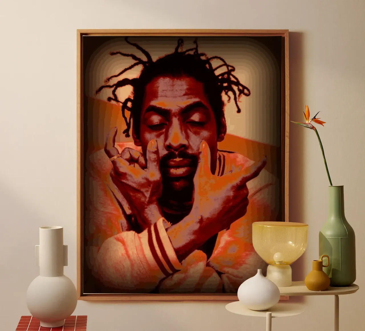 Coolio in memoria d'amore tela con Cornice a cassetta da Lembayung art