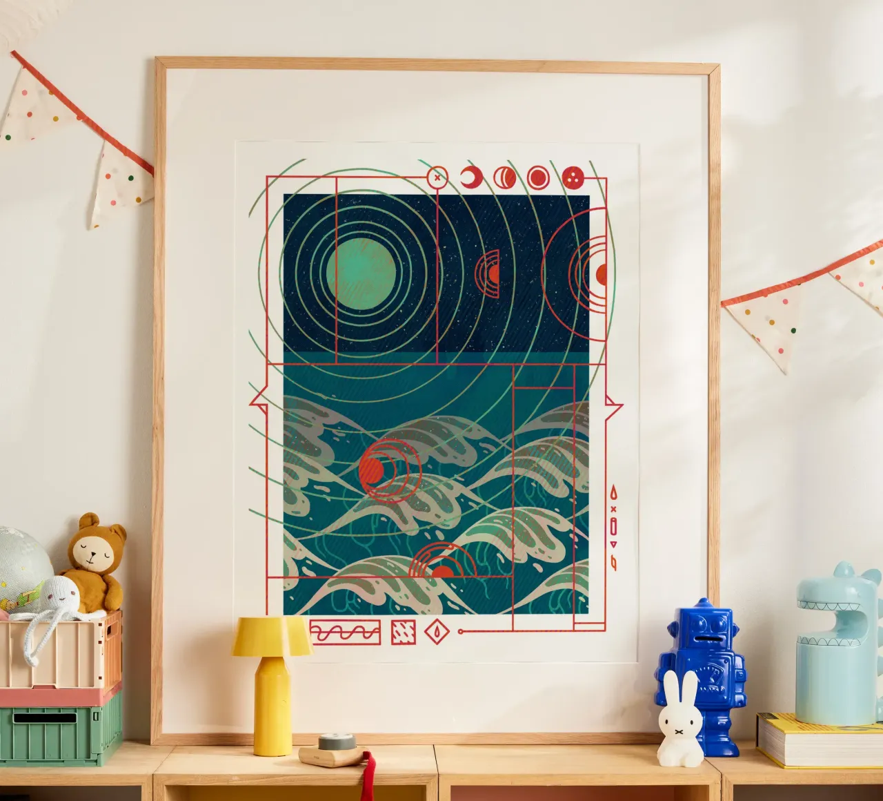 Tides poster con telaio in plastica da againstbound