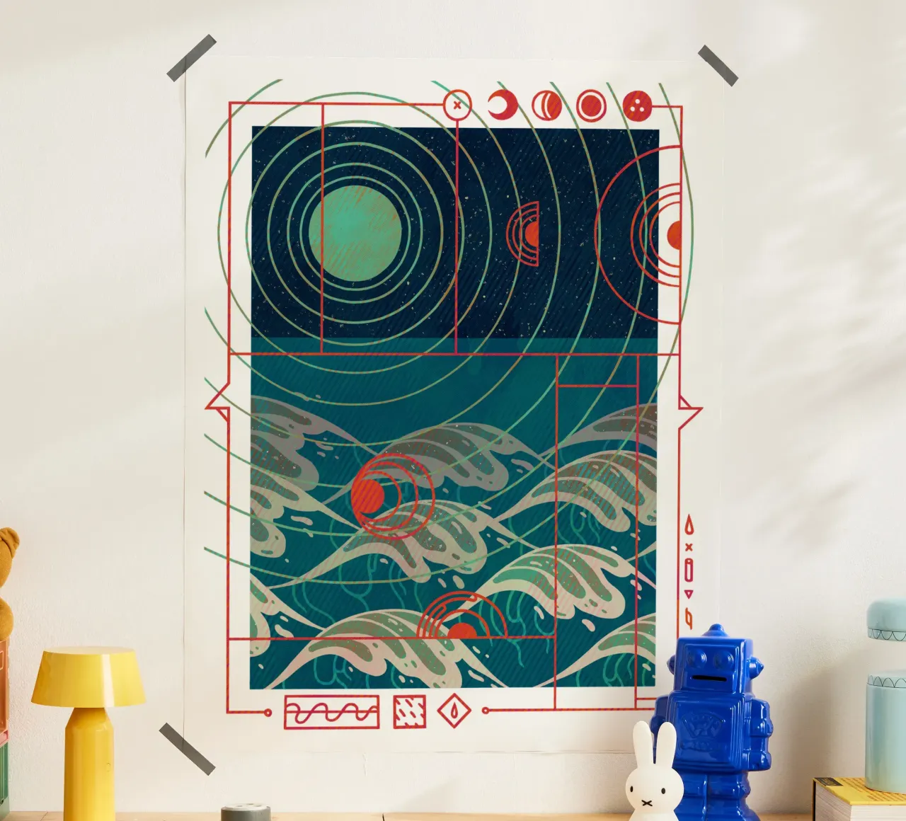 Tides poster con telaio in plastica da againstbound