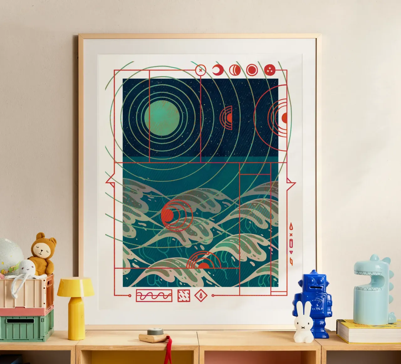 Tides poster con telaio in plastica da againstbound