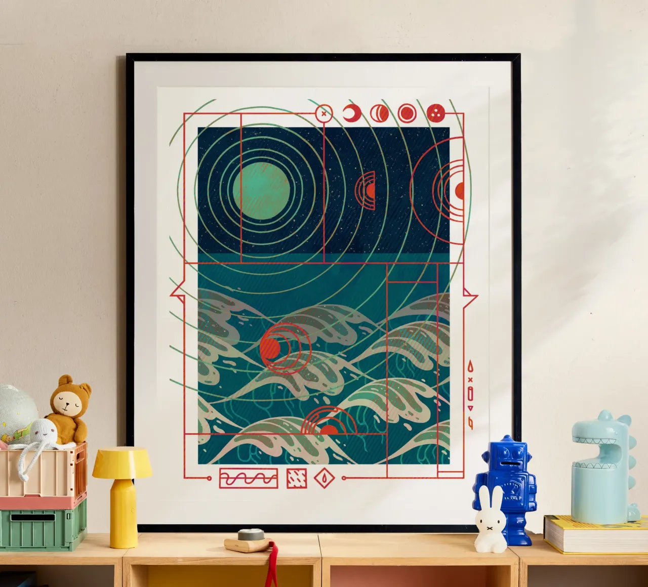 Tides poster con telaio in plastica da againstbound