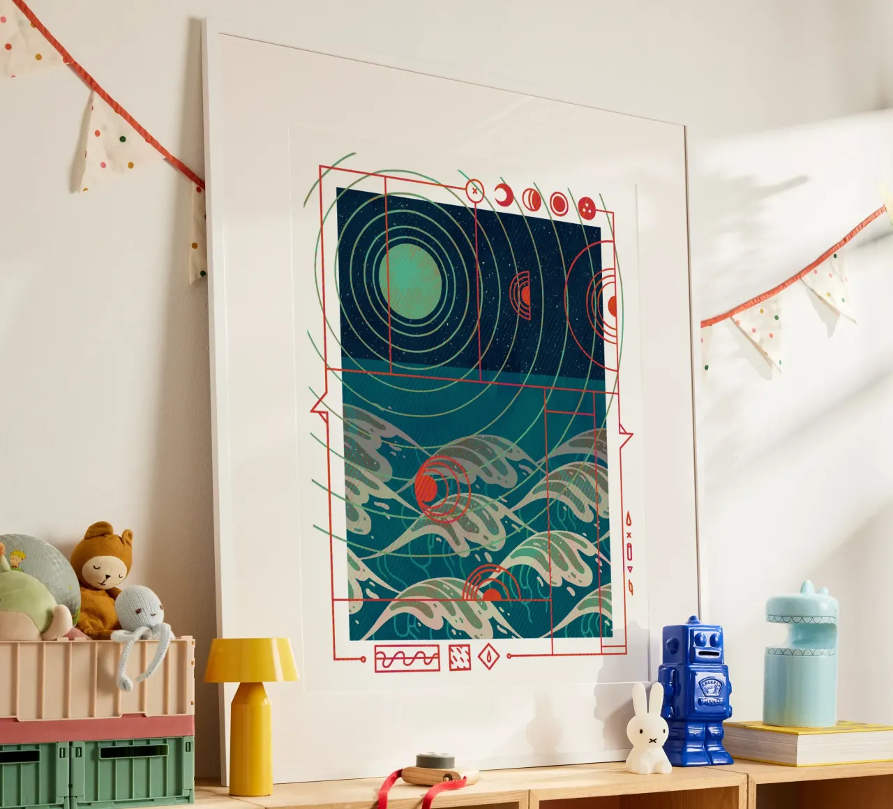 Tides poster con telaio in plastica da againstbound
