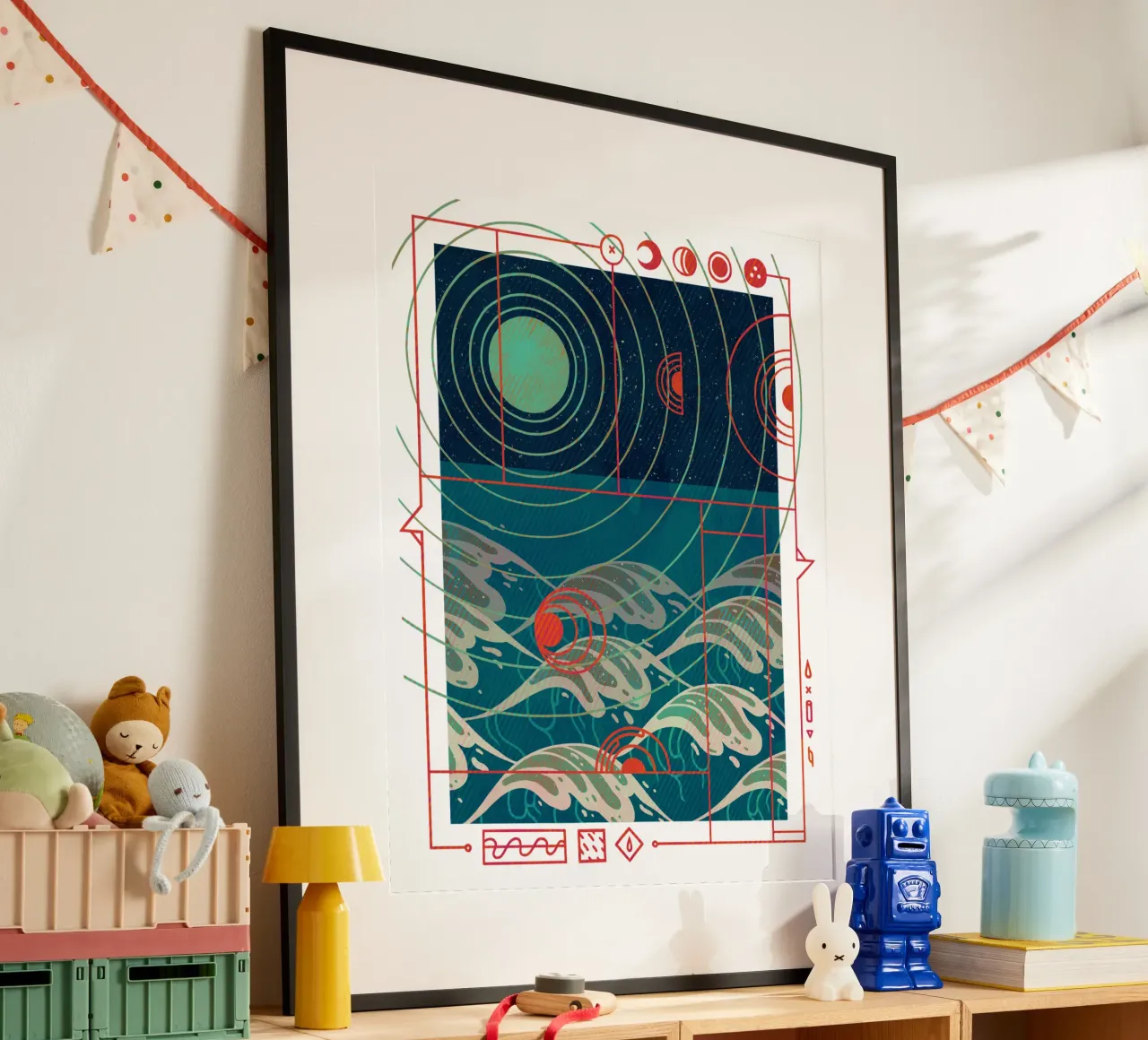 Tides poster con telaio in plastica da againstbound