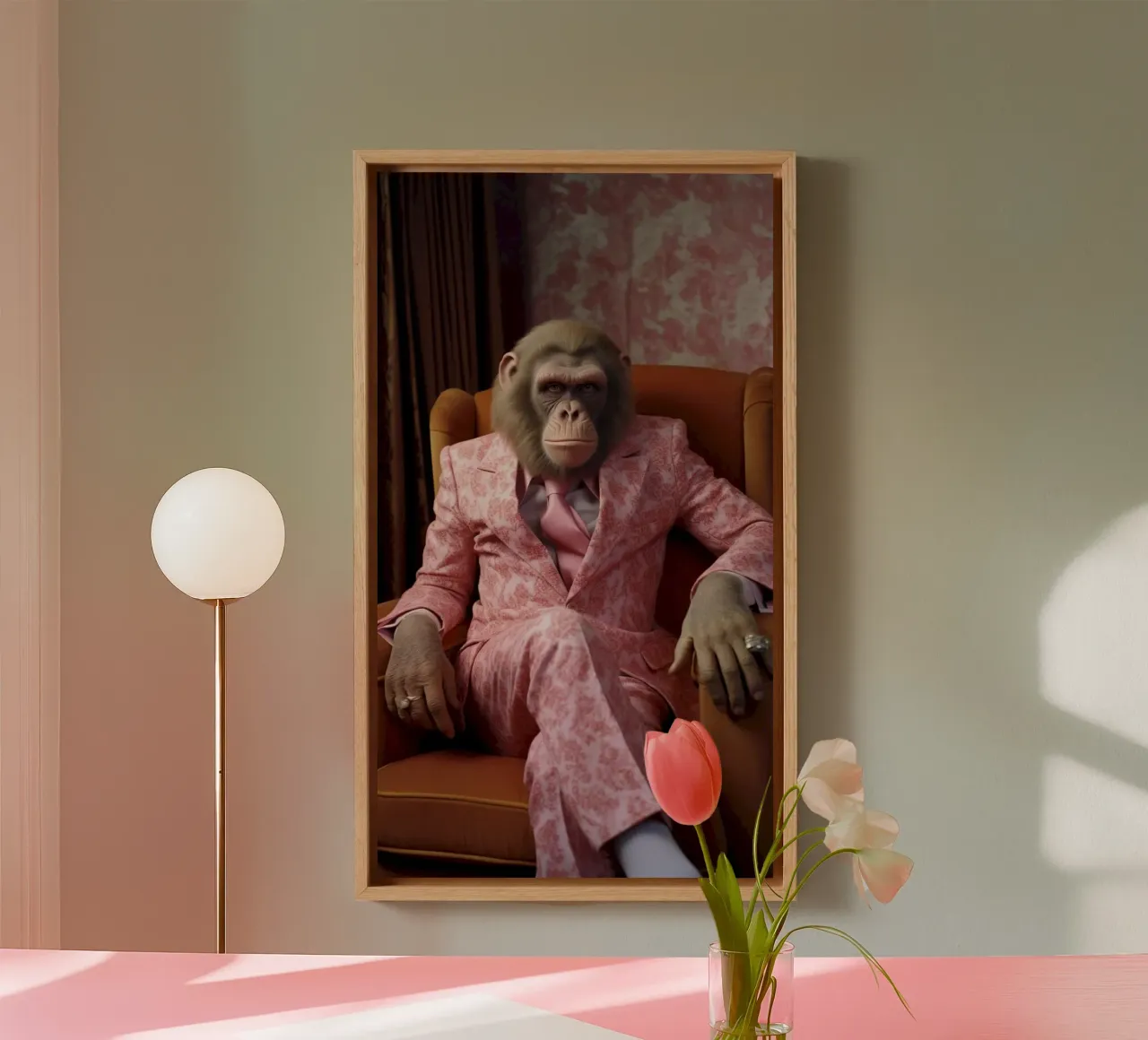 monkey fashion tela con Cornice a cassetta da vicgaler