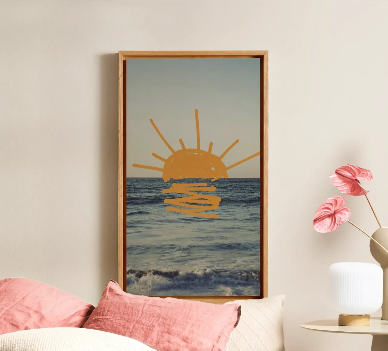 draw the sunset canvas with Floater frame by vicgaler