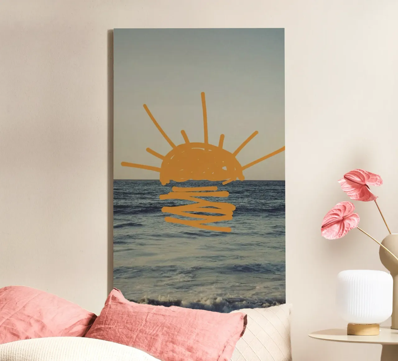 draw the sunset canvas with Floater frame by vicgaler