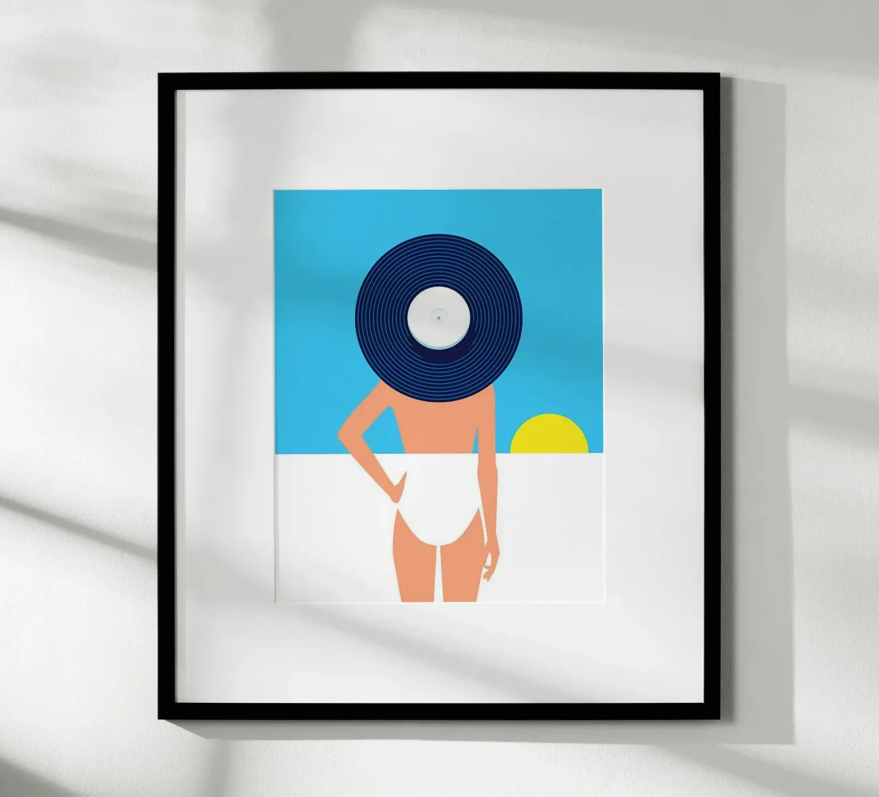girl in color circle poster con telaio in alluminio da jasnet