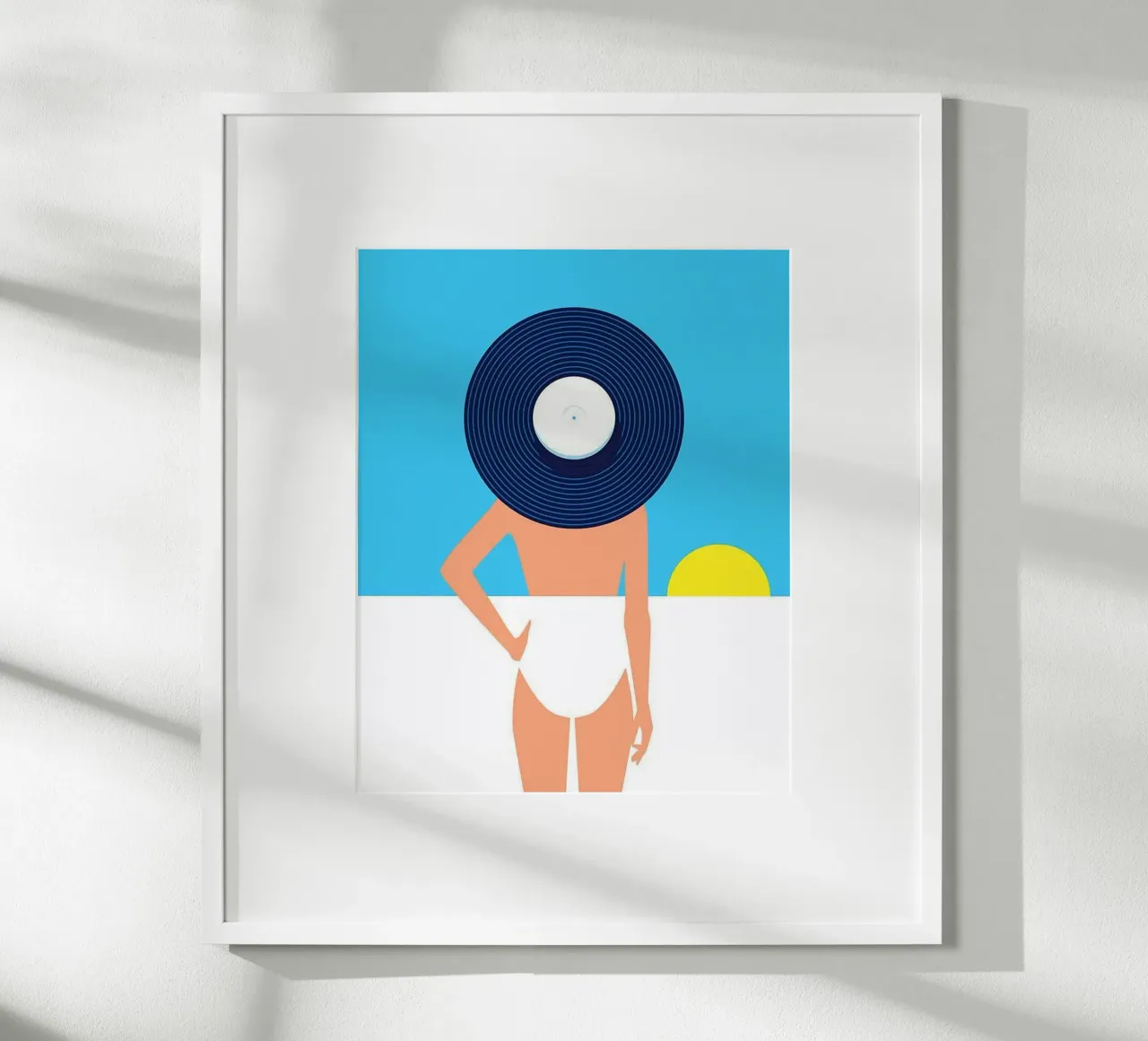 girl in color circle poster con telaio in alluminio da jasnet