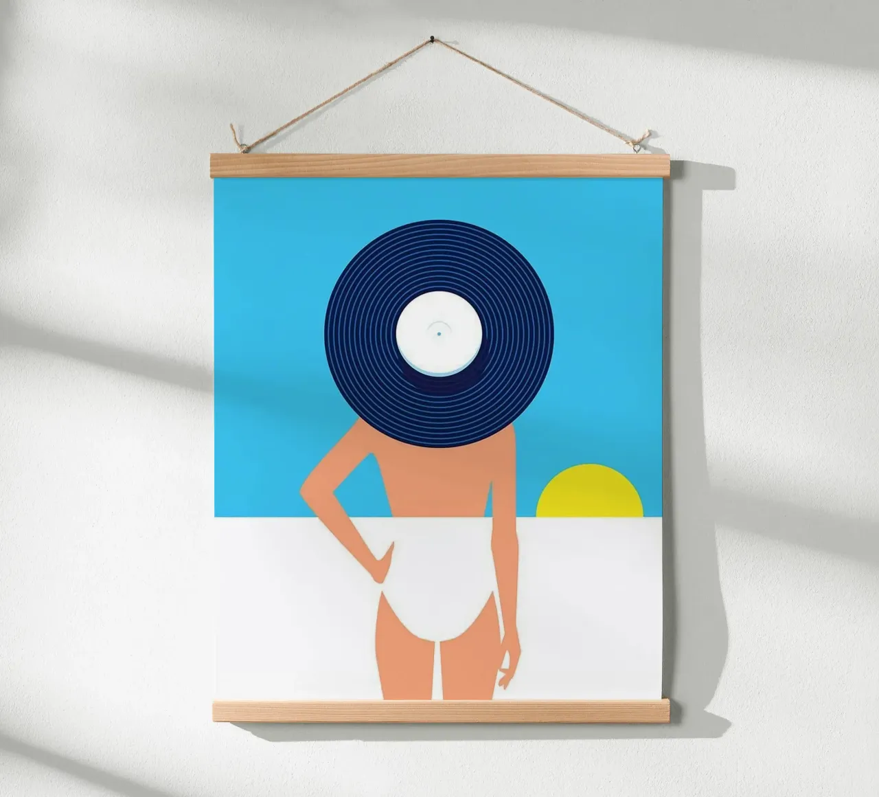 girl in color circle poster con telaio in alluminio da jasnet