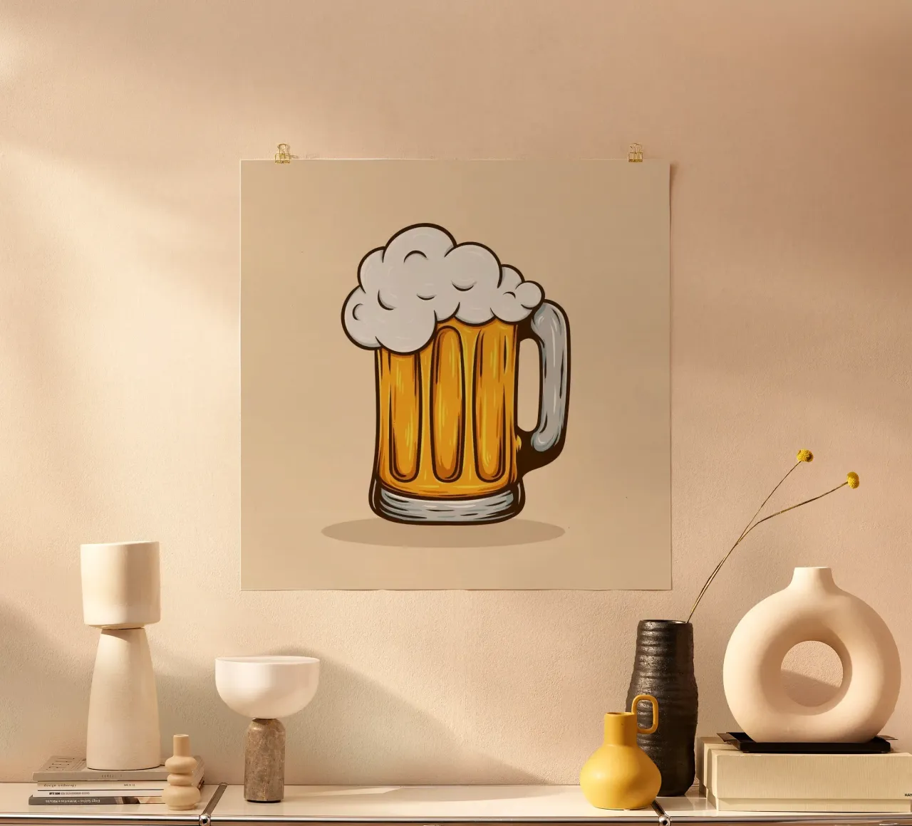 singler beer poster con telaio in plastica da vicgaler
