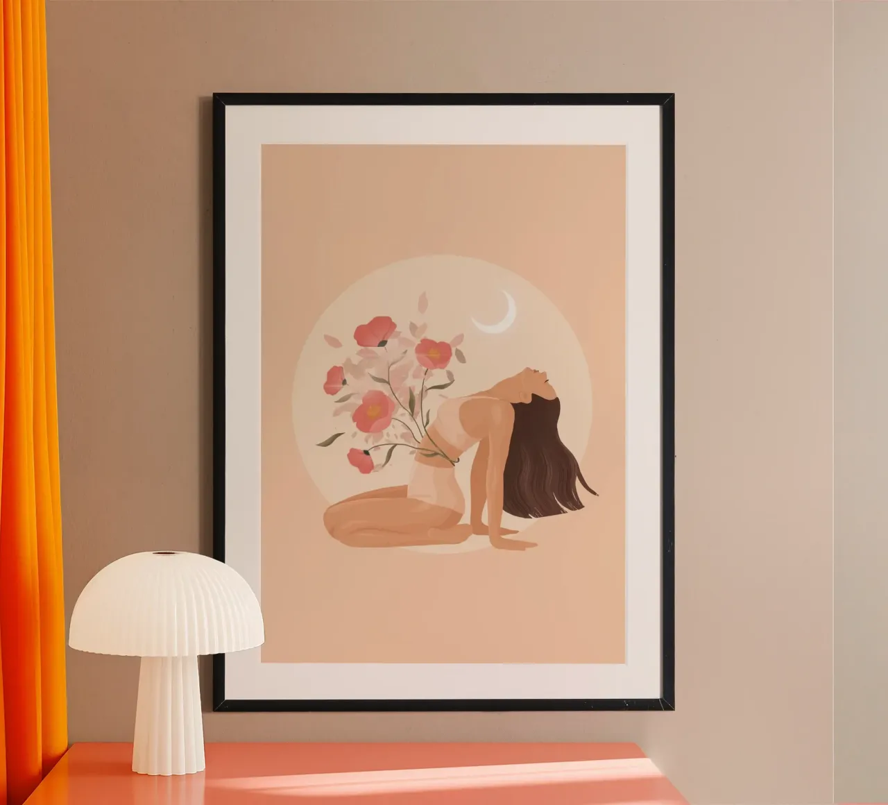 posture girl in pink tone poster da vicgaler