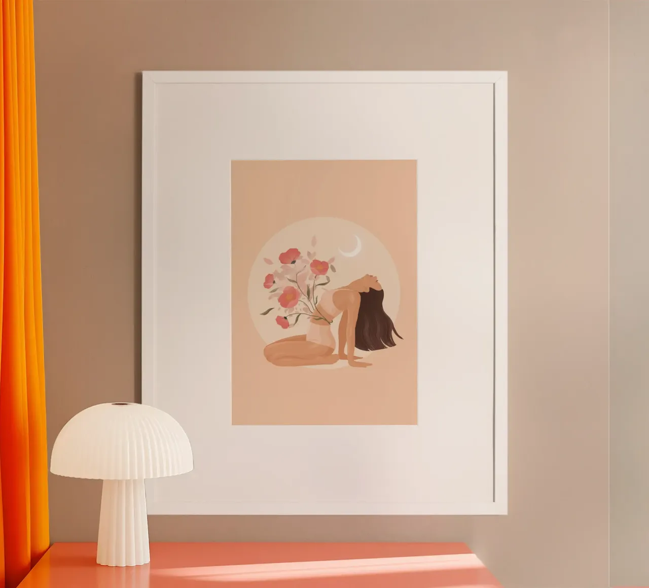 posture girl in pink tone poster da vicgaler