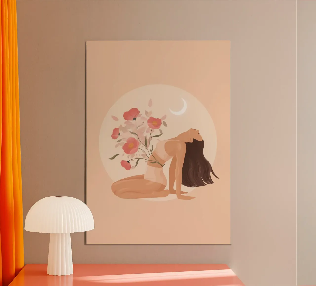 posture girl in pink tone poster da vicgaler