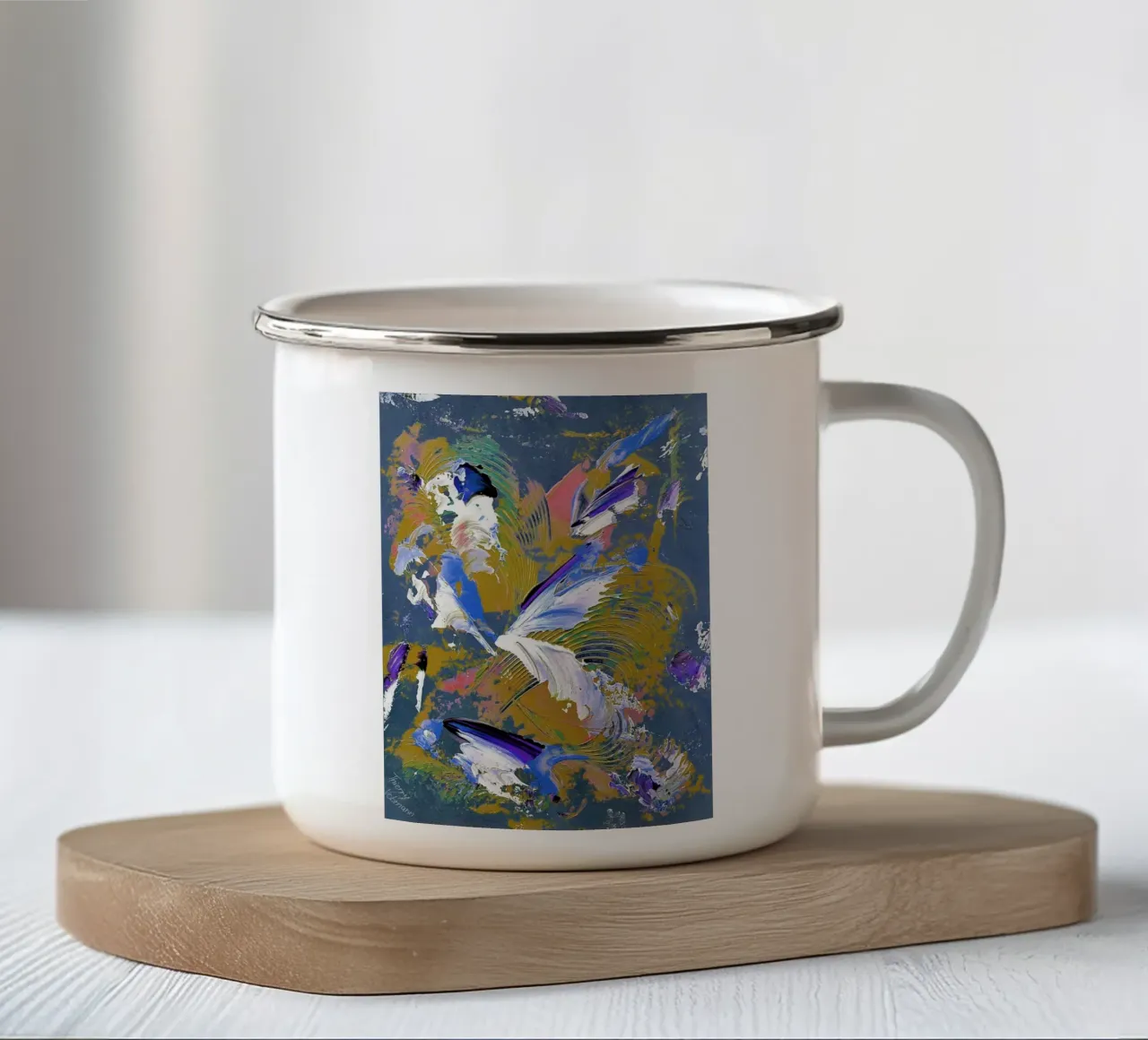IDEAL GIFT 76 invers. tazza in smalto da Thierry Vobmann Abstract painting