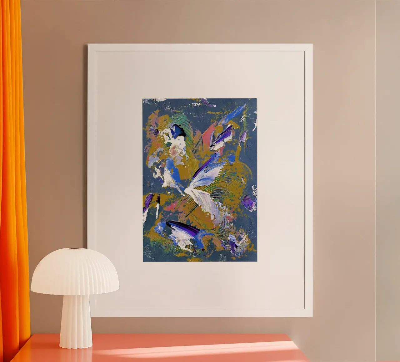 IDEAL GIFT 76 invers. poster con telaio in legno da Thierry Vobmann Abstract painting