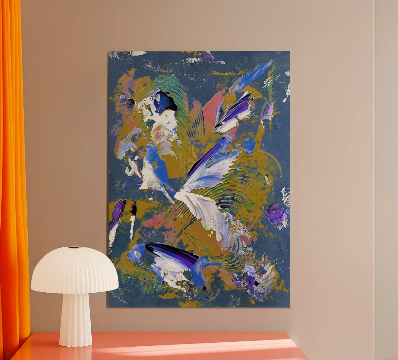 IDEAL GIFT 76 invers. poster con telaio in legno da Thierry Vobmann Abstract painting