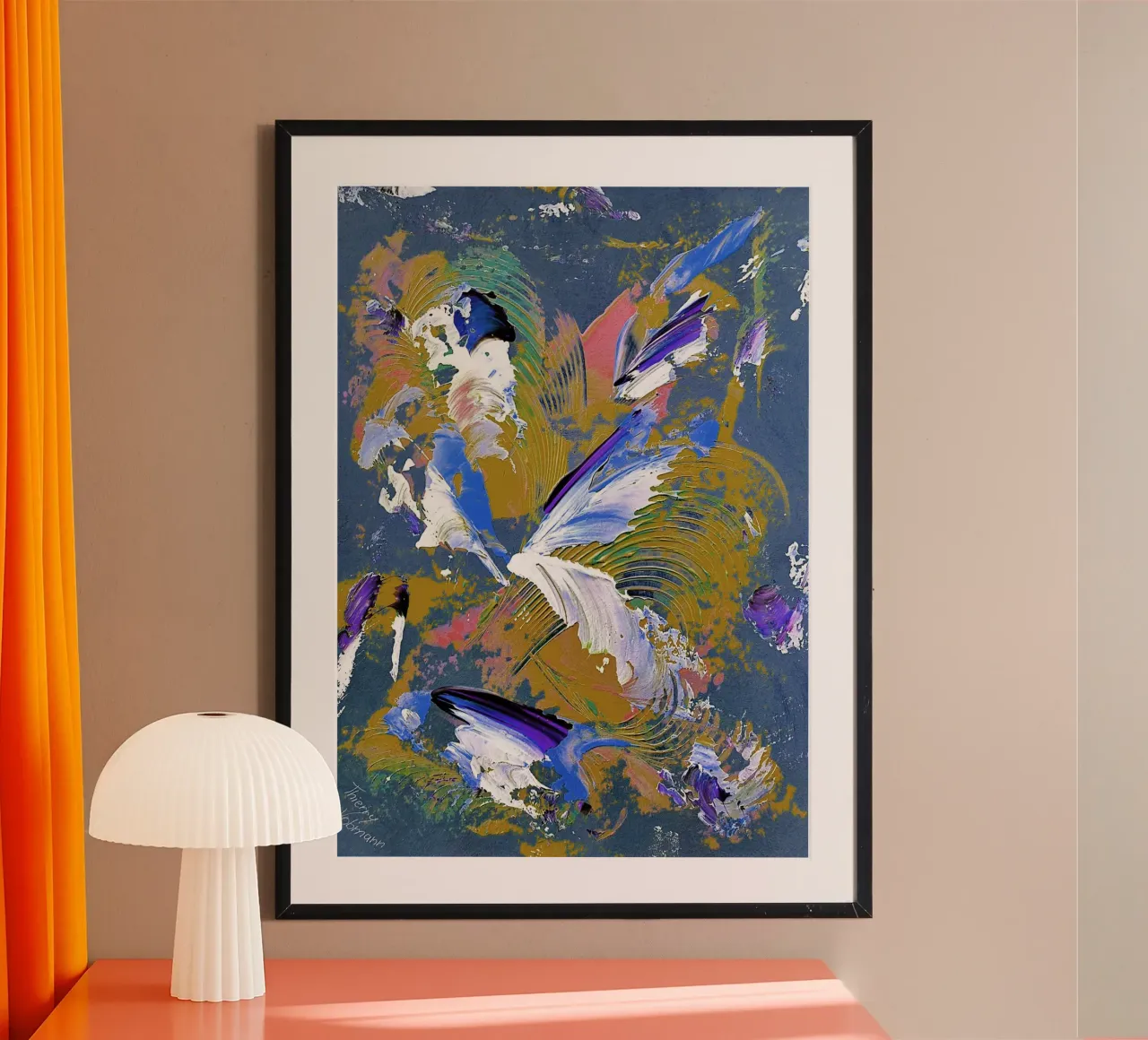 IDEAL GIFT 76 invers. poster con telaio in legno da Thierry Vobmann Abstract painting
