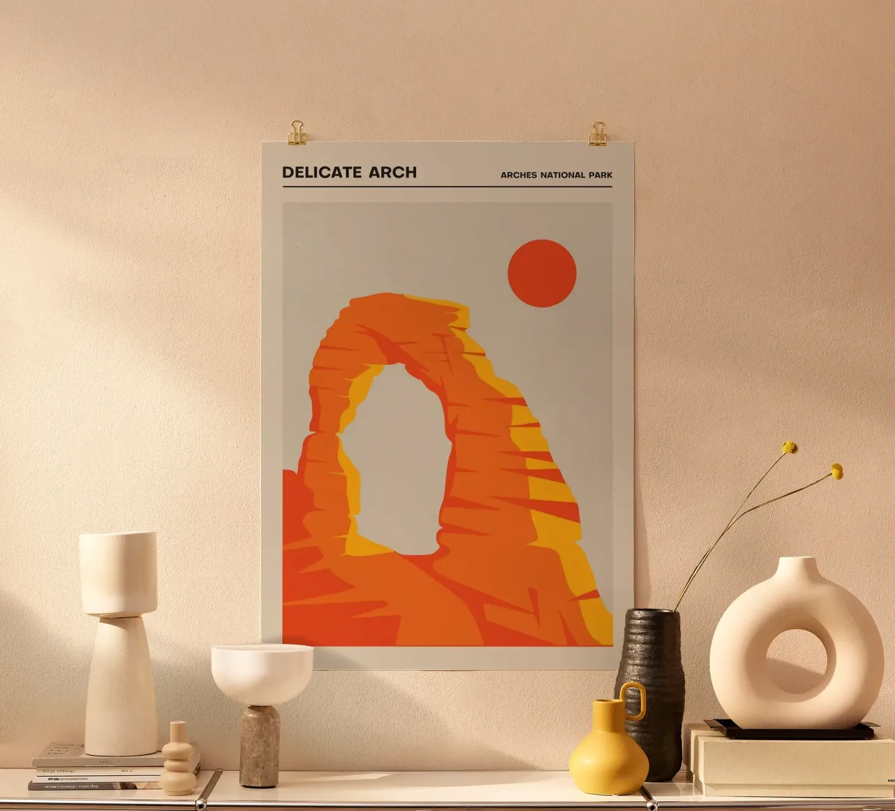 delicate arch sunset poster da jasnet