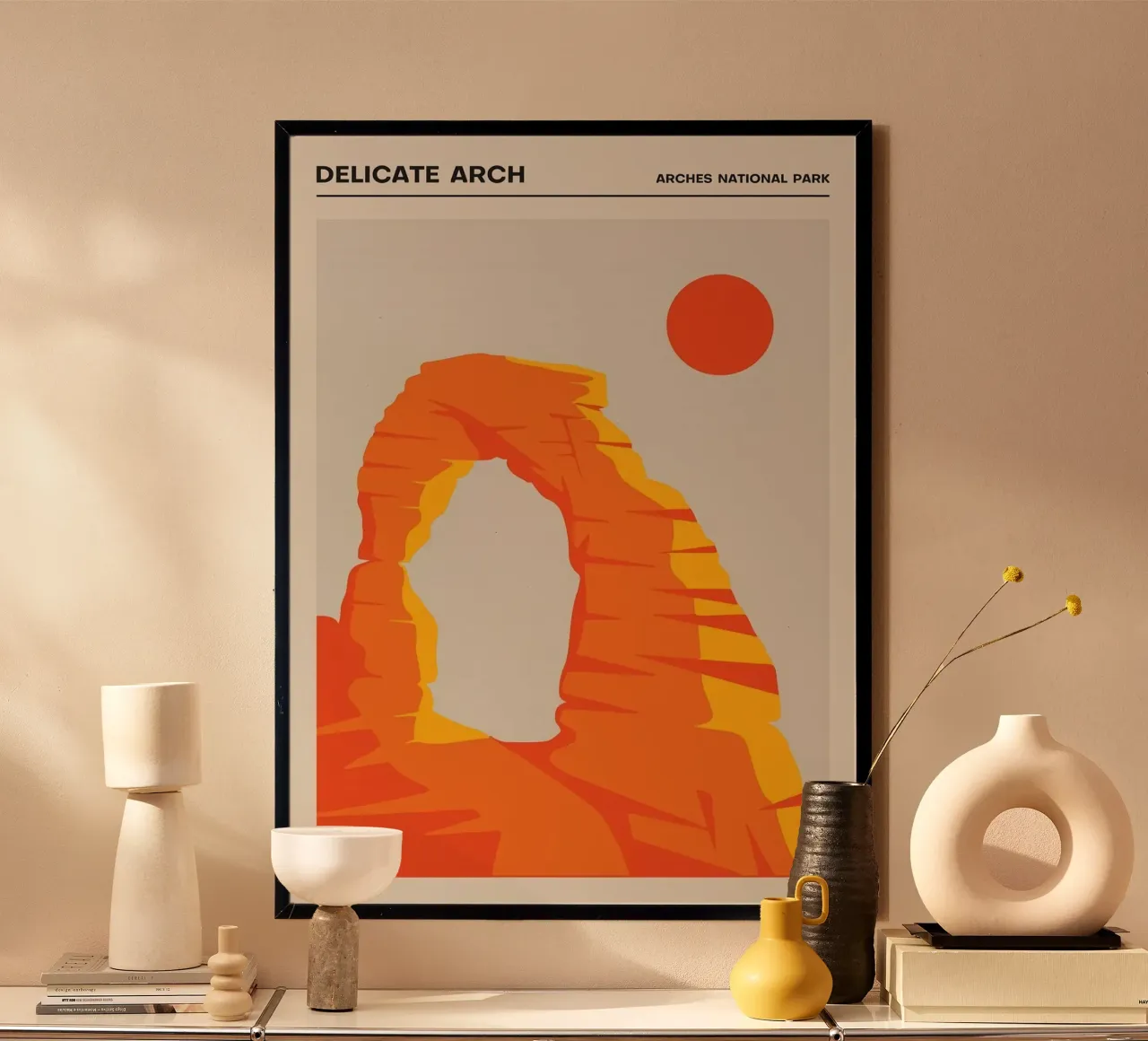 delicate arch sunset poster da jasnet