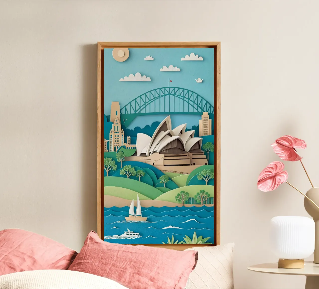 sydney in canvas canvas met Baklijst van vicgaler