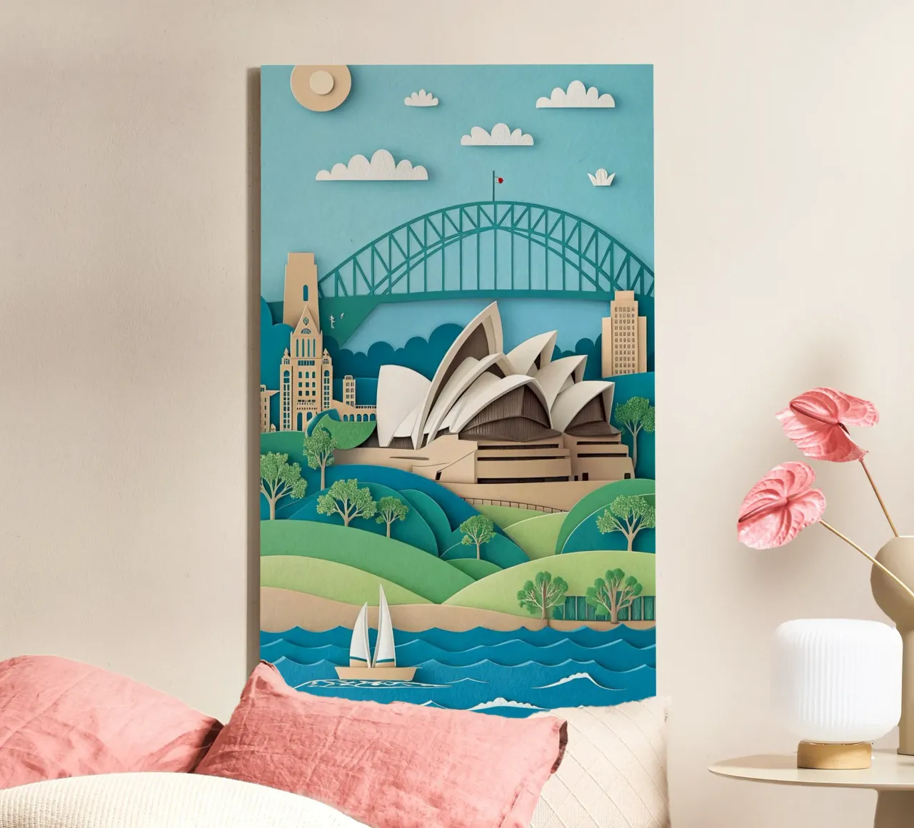 sydney in canvas canvas met Baklijst van vicgaler
