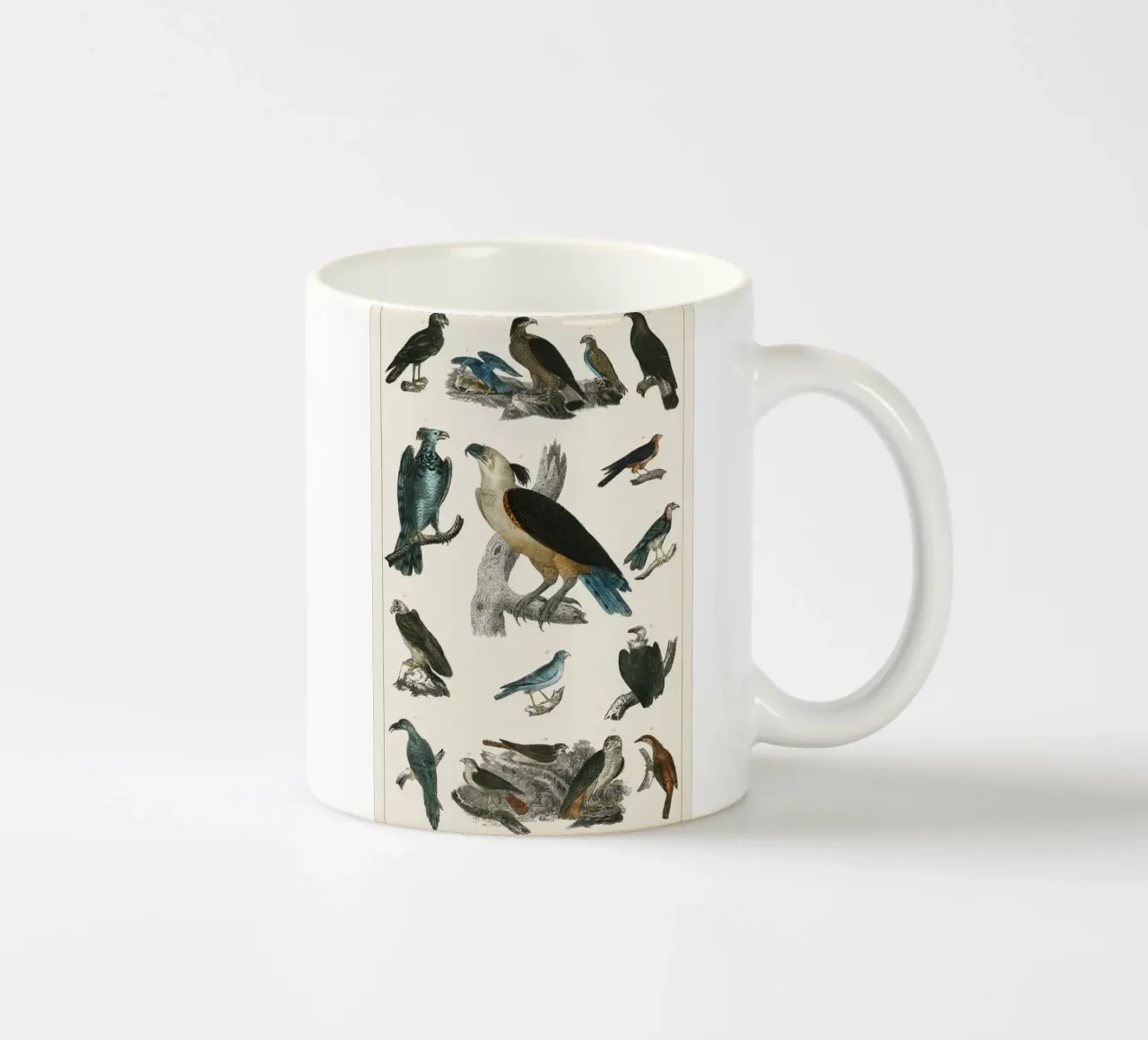 various type of birds tazza in ceramica da vintageshop