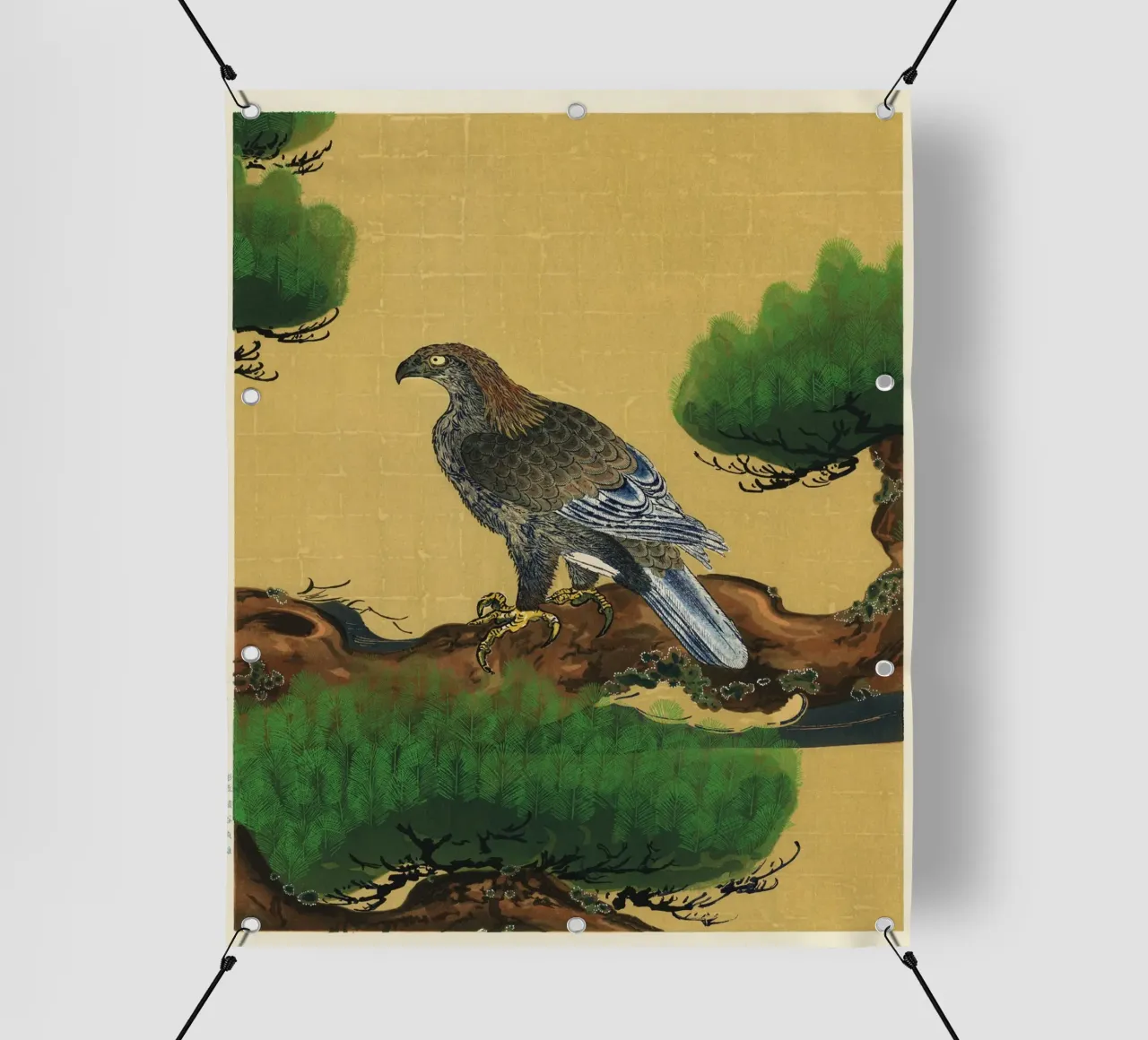 Pine and Eagle telo in pvc da vintageshop