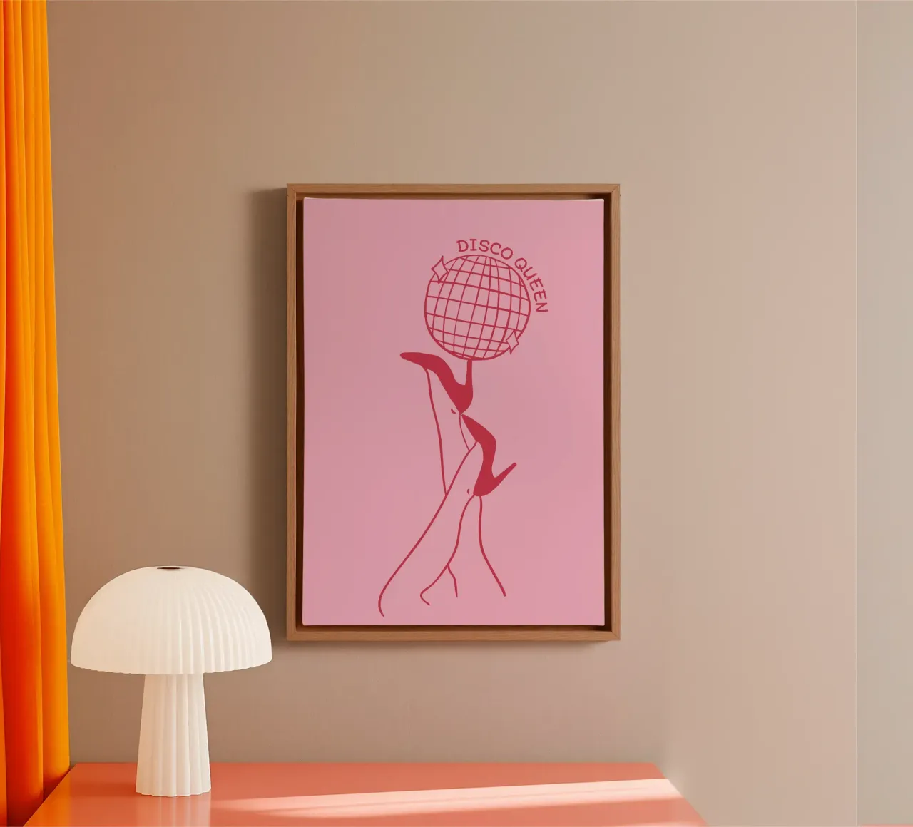 Disco Queen tela con Cornice a cassetta da DigiWunderwerk
