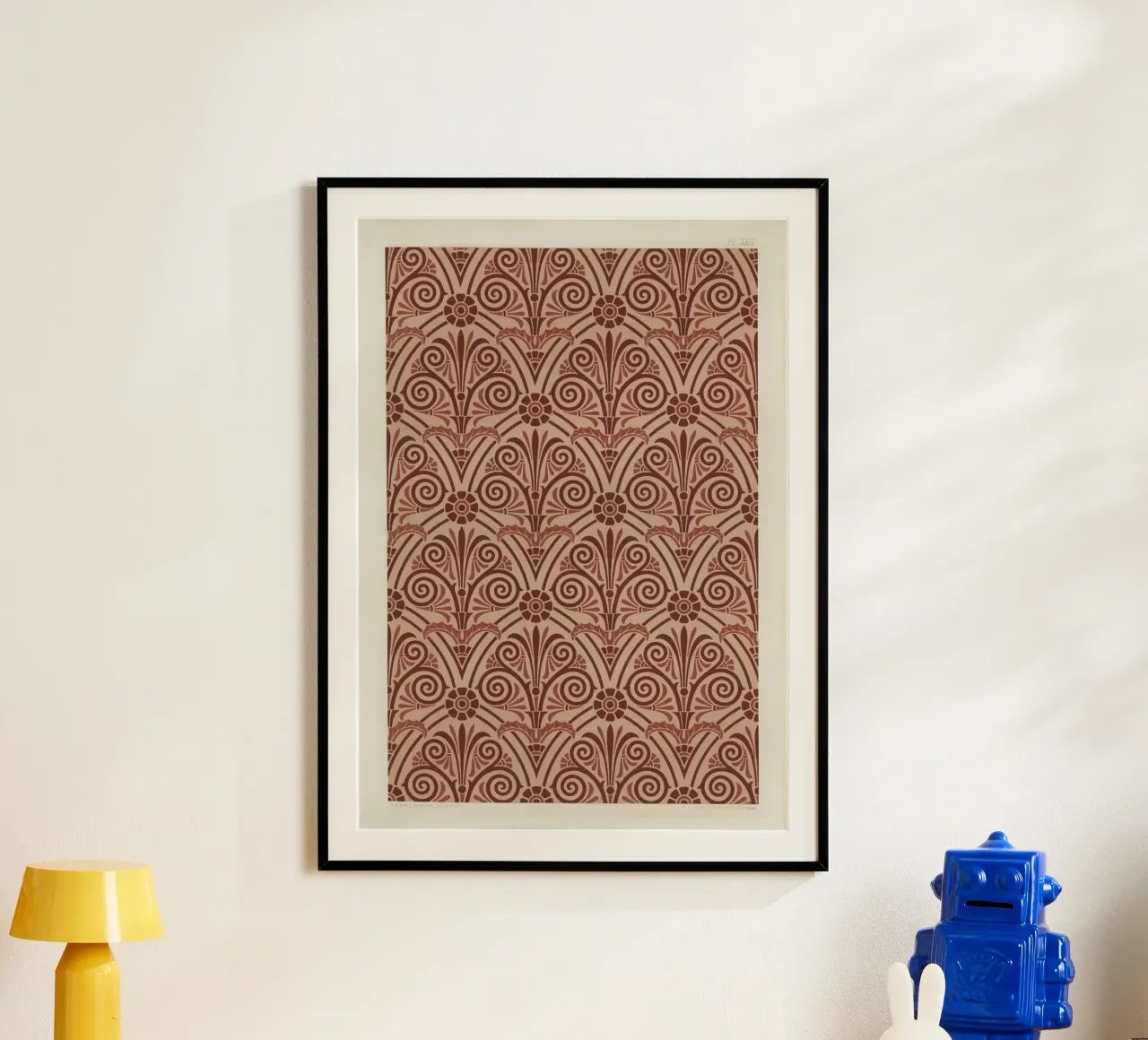 Antique Greek pattern poster con telaio in alluminio da vintageshop