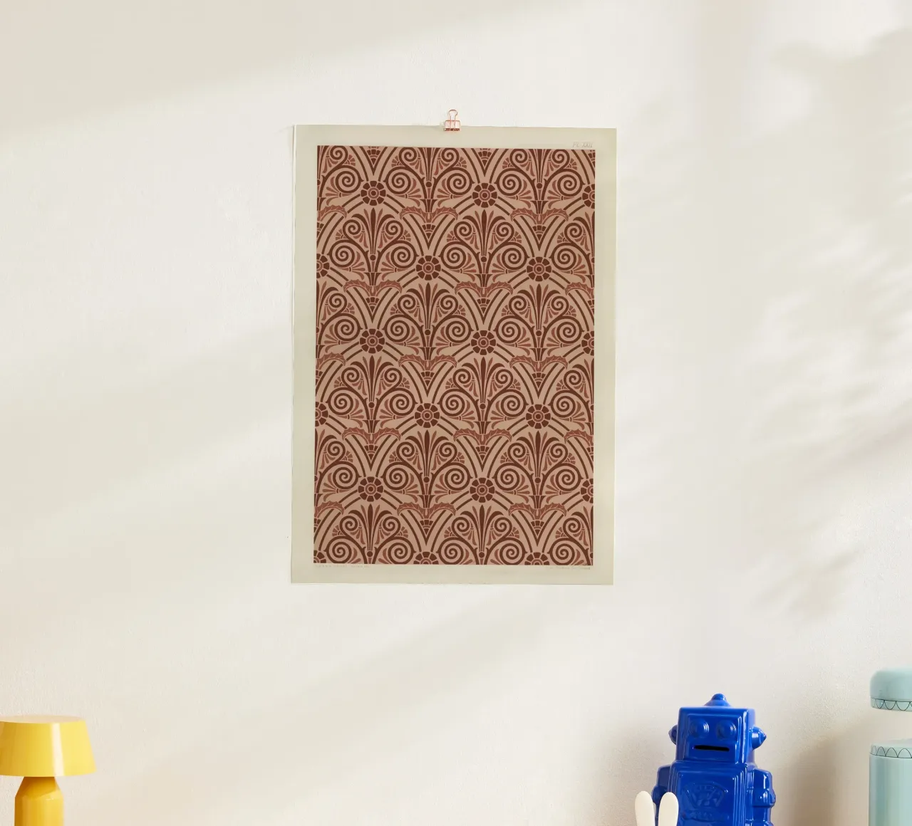 Antique Greek pattern poster con telaio in alluminio da vintageshop