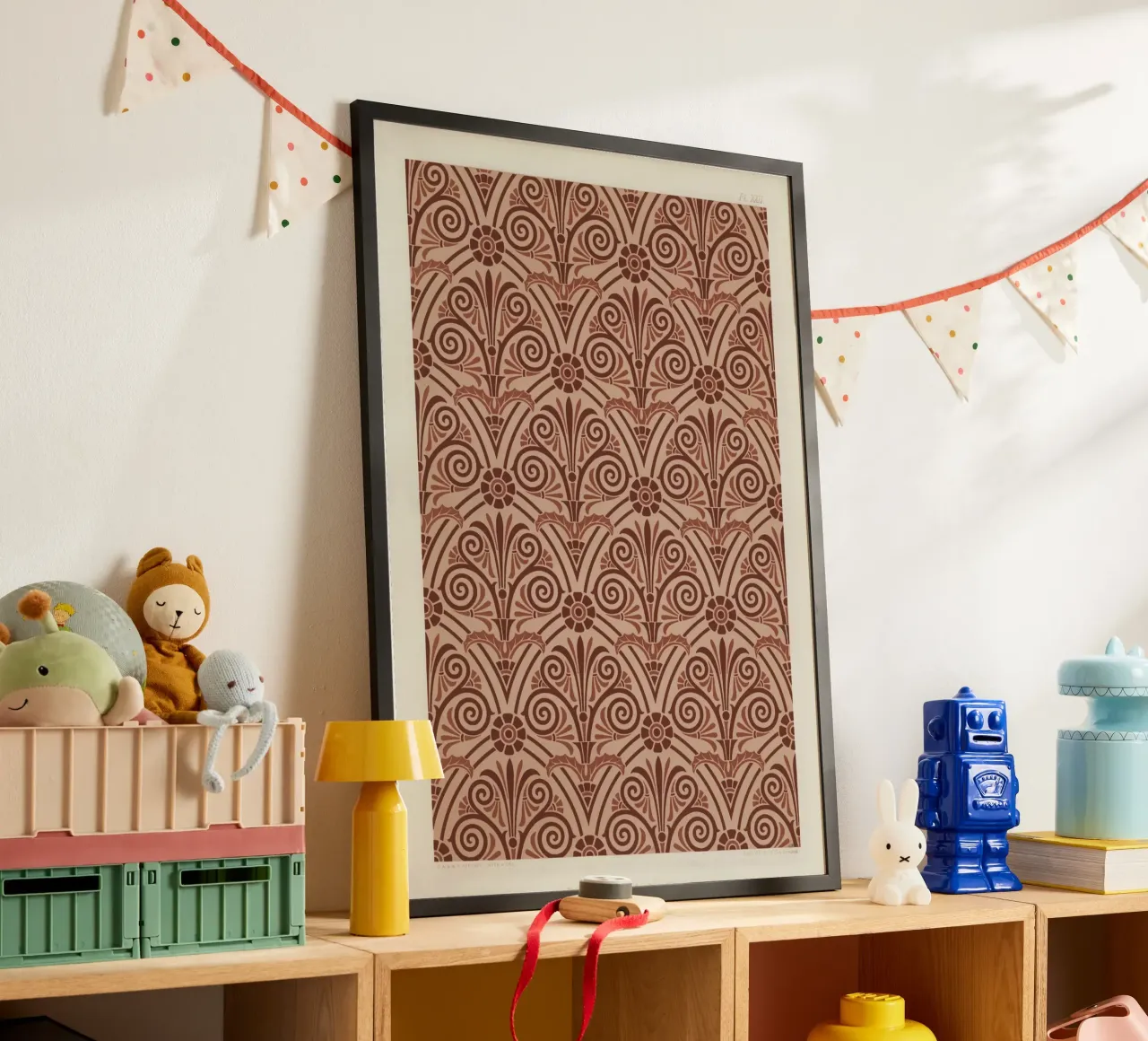 Antique Greek pattern poster con telaio in alluminio da vintageshop