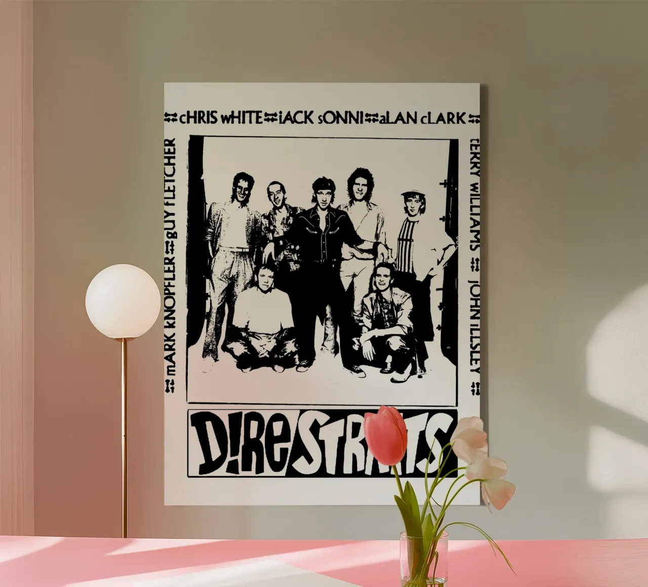 Dire Straits Rock Band tela con Cornice a cassetta da grass.studio_