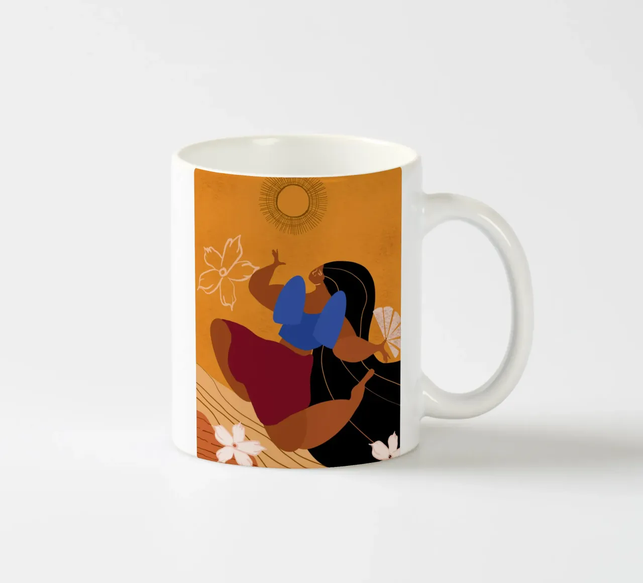 Sbocciare dove si è piantati tazza in ceramica da Inha Arceo Arts
