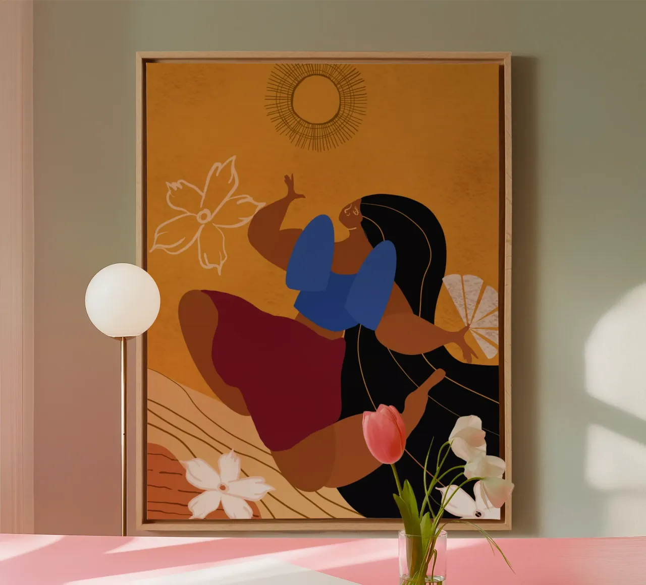 Bloom Where You are Planted canvas with Floater frame by Inha Arceo Arts