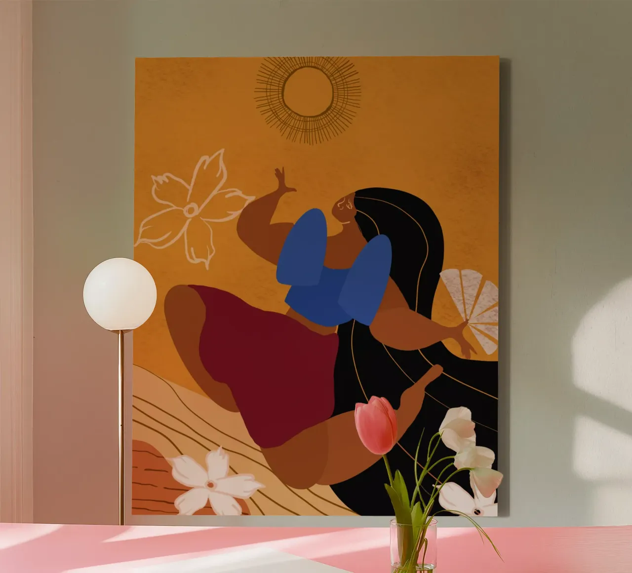 Bloom Where You are Planted canvas with Floater frame by Inha Arceo Arts