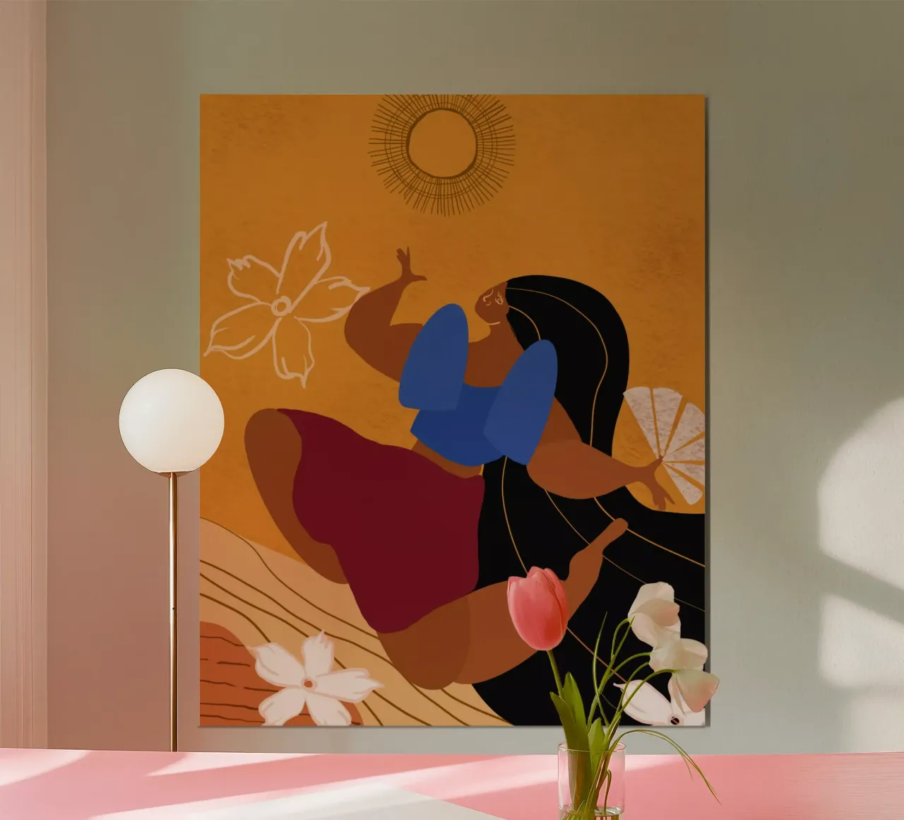 Sbocciare dove si è piantati poster con telaio in legno da Inha Arceo Arts