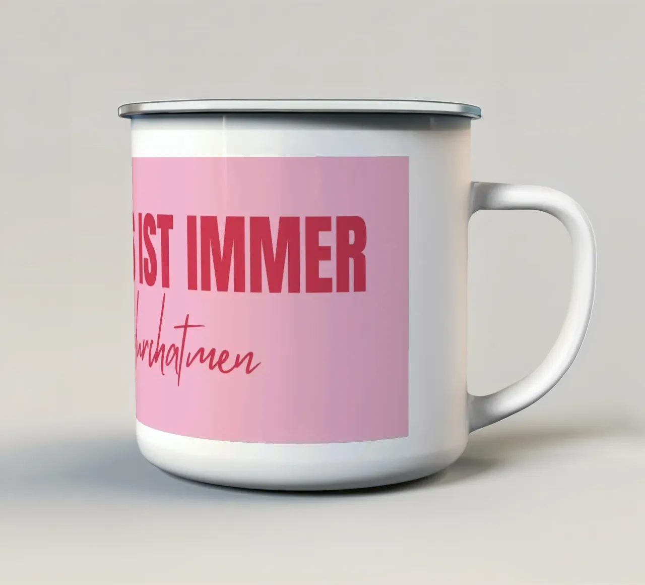 Irgendwas ist immer - also tief durchatmen tazza in smalto da DigiWunderwerk