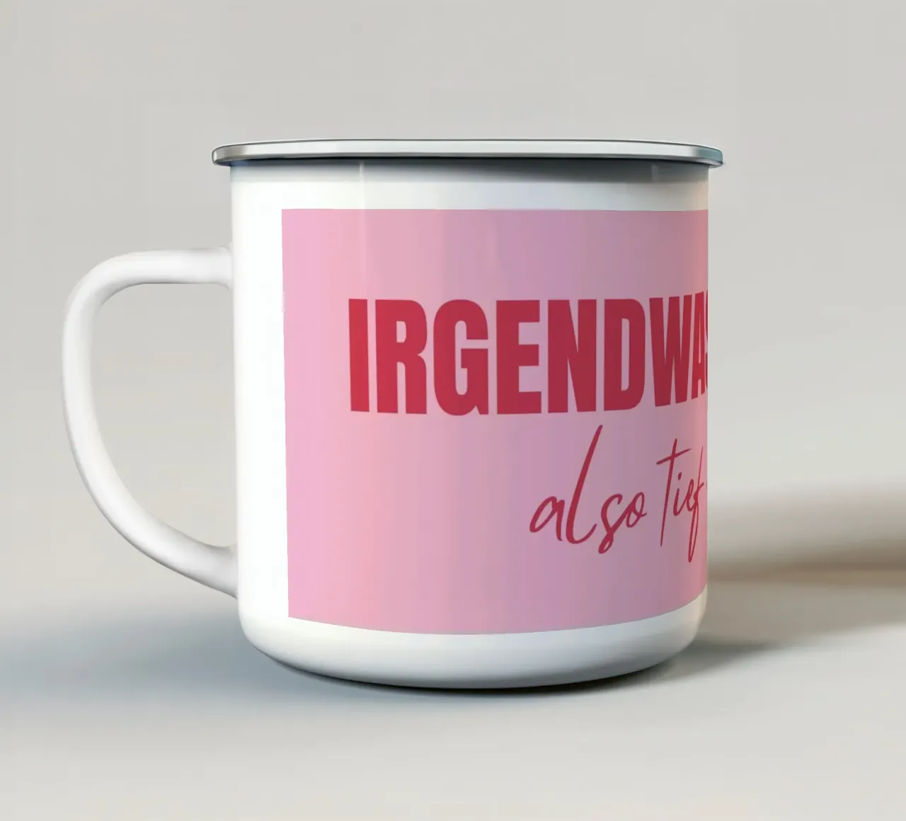 Irgendwas ist immer - also tief durchatmen tazza in smalto da DigiWunderwerk