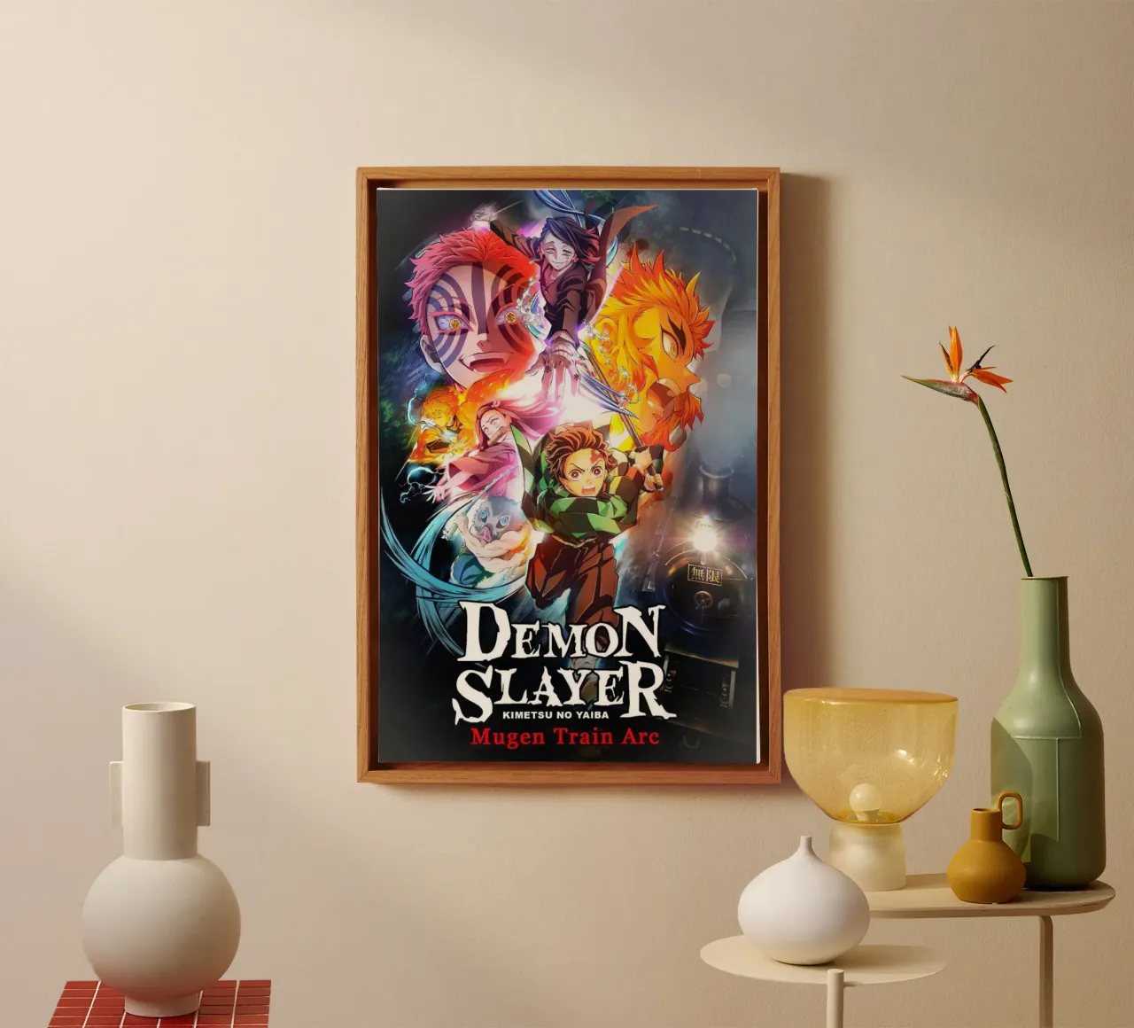 Tanjiro Kimetsu Demonendoder Klassieker canvas met Baklijst van igoshartwrks