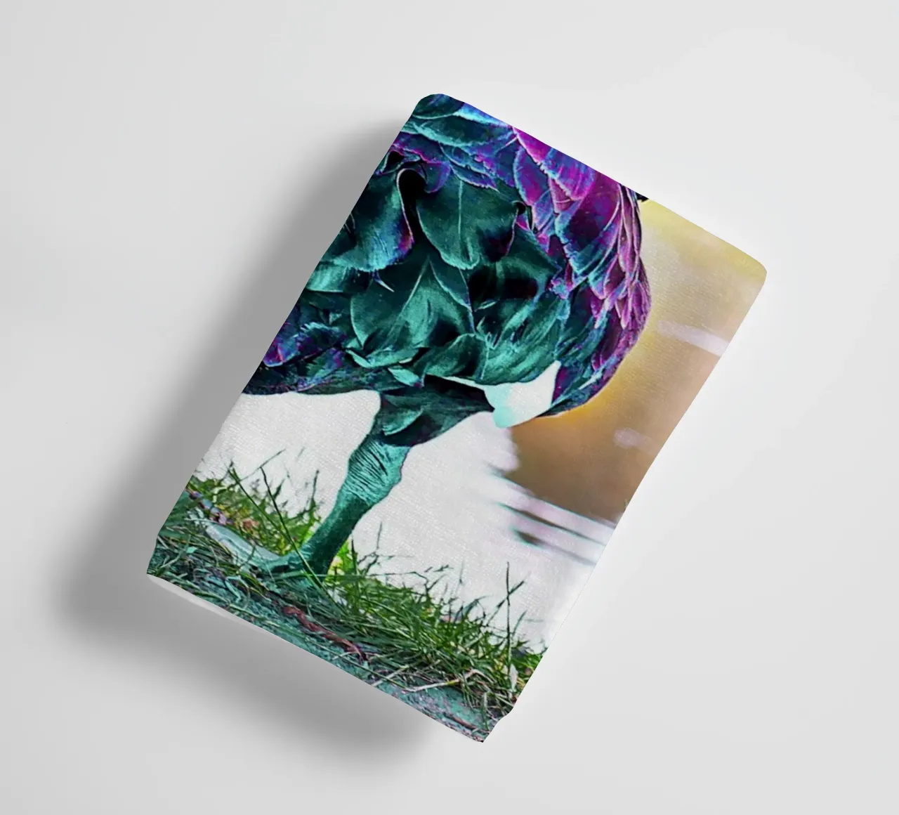 Neon Swan from Another World – Surreal Fine Art Print towel by jay