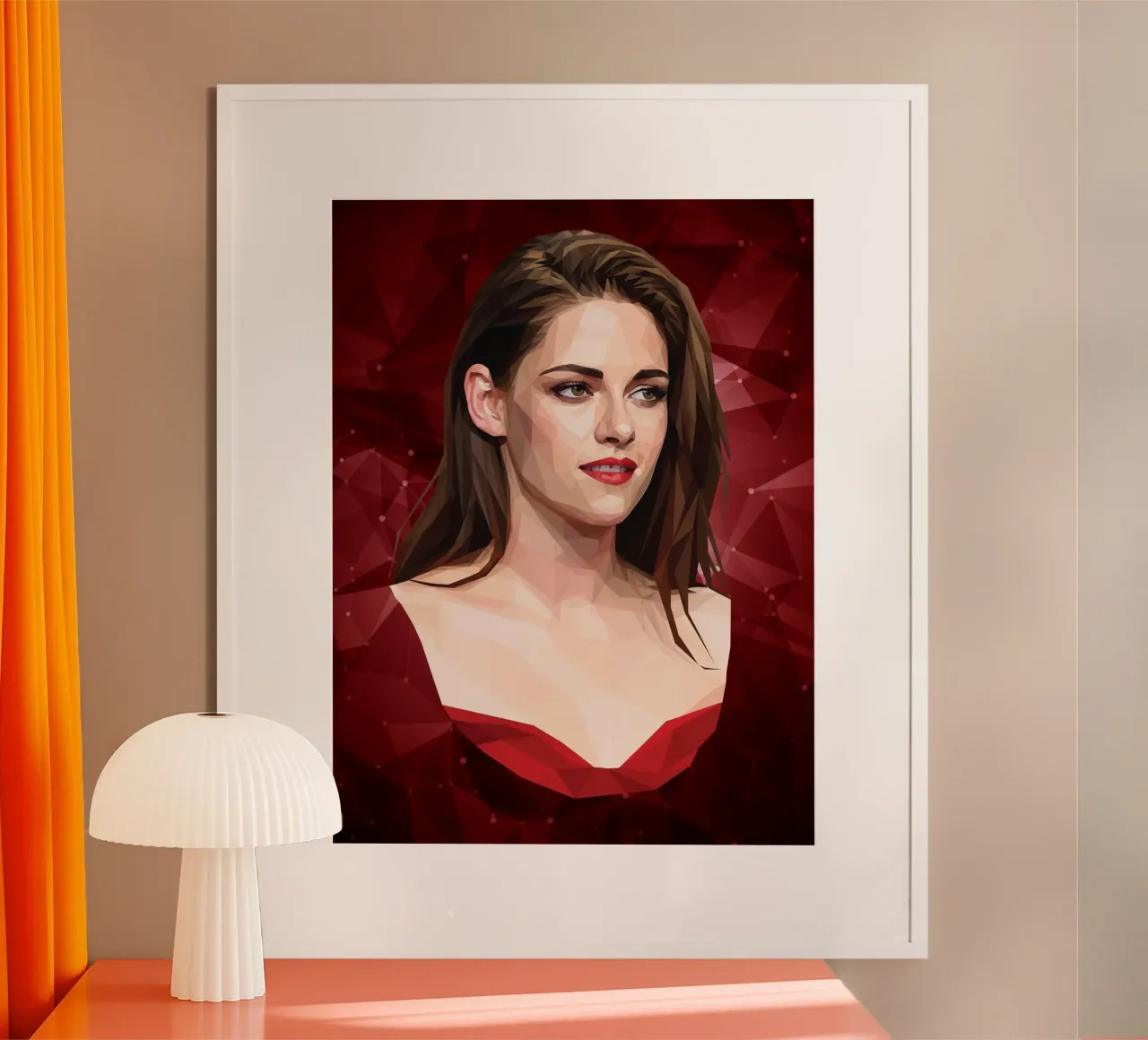 Kristen Stewart Lowpoly poster da Low Profile