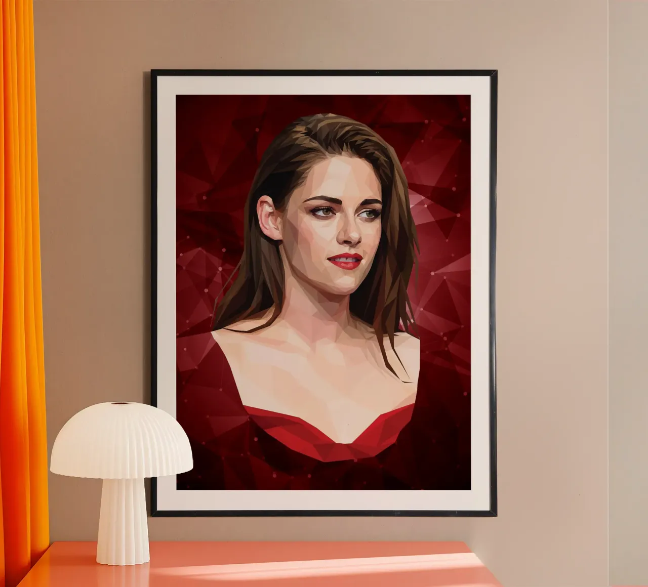 Kristen Stewart Lowpoly poster da Low Profile