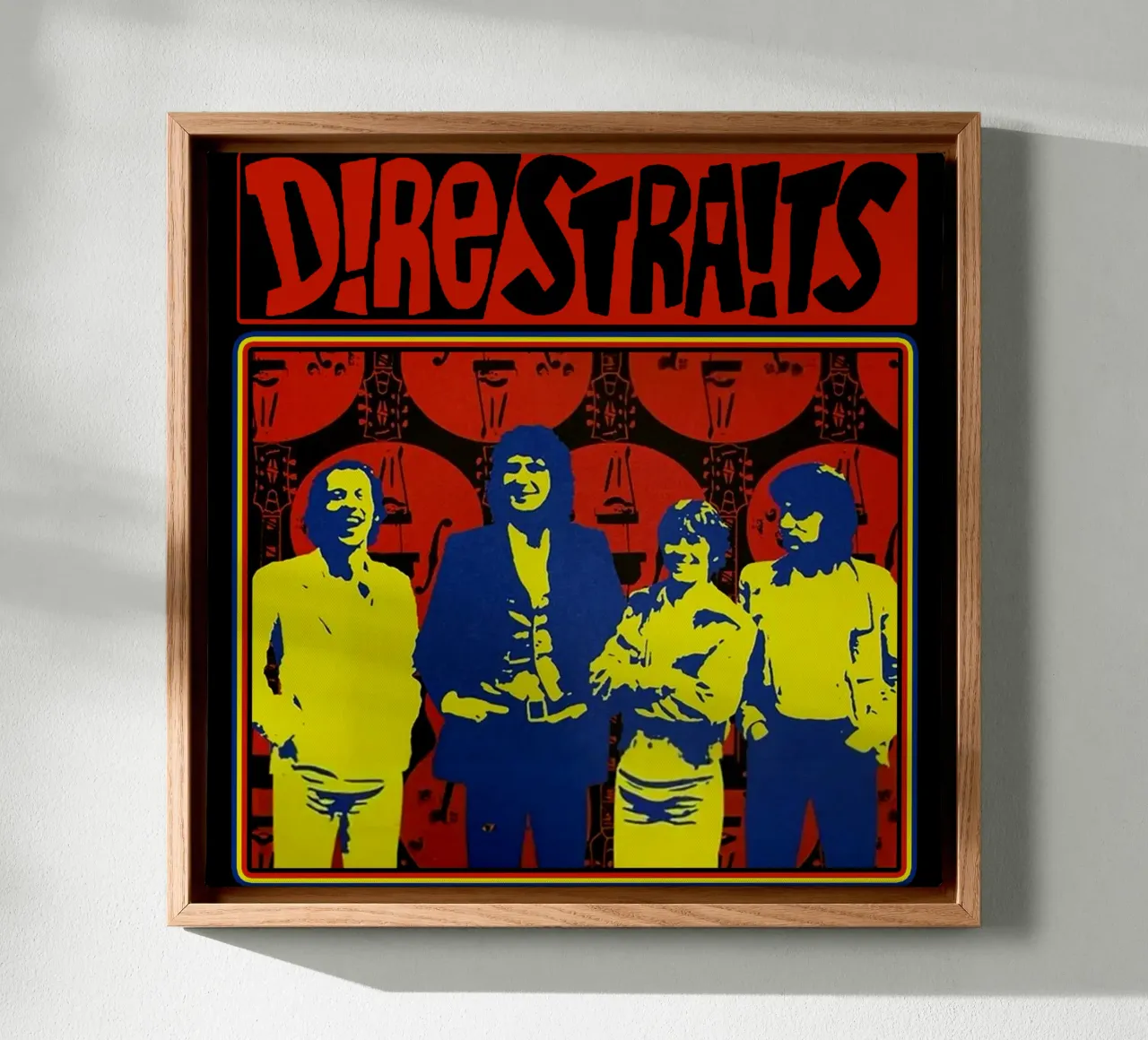 Vintage Dire Straits pop canvas met Baklijst van grass.studio_