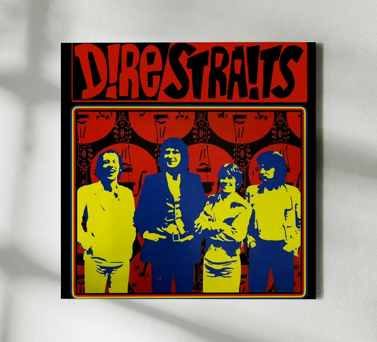 Vintage Dire Straits pop canvas met Baklijst van grass.studio_