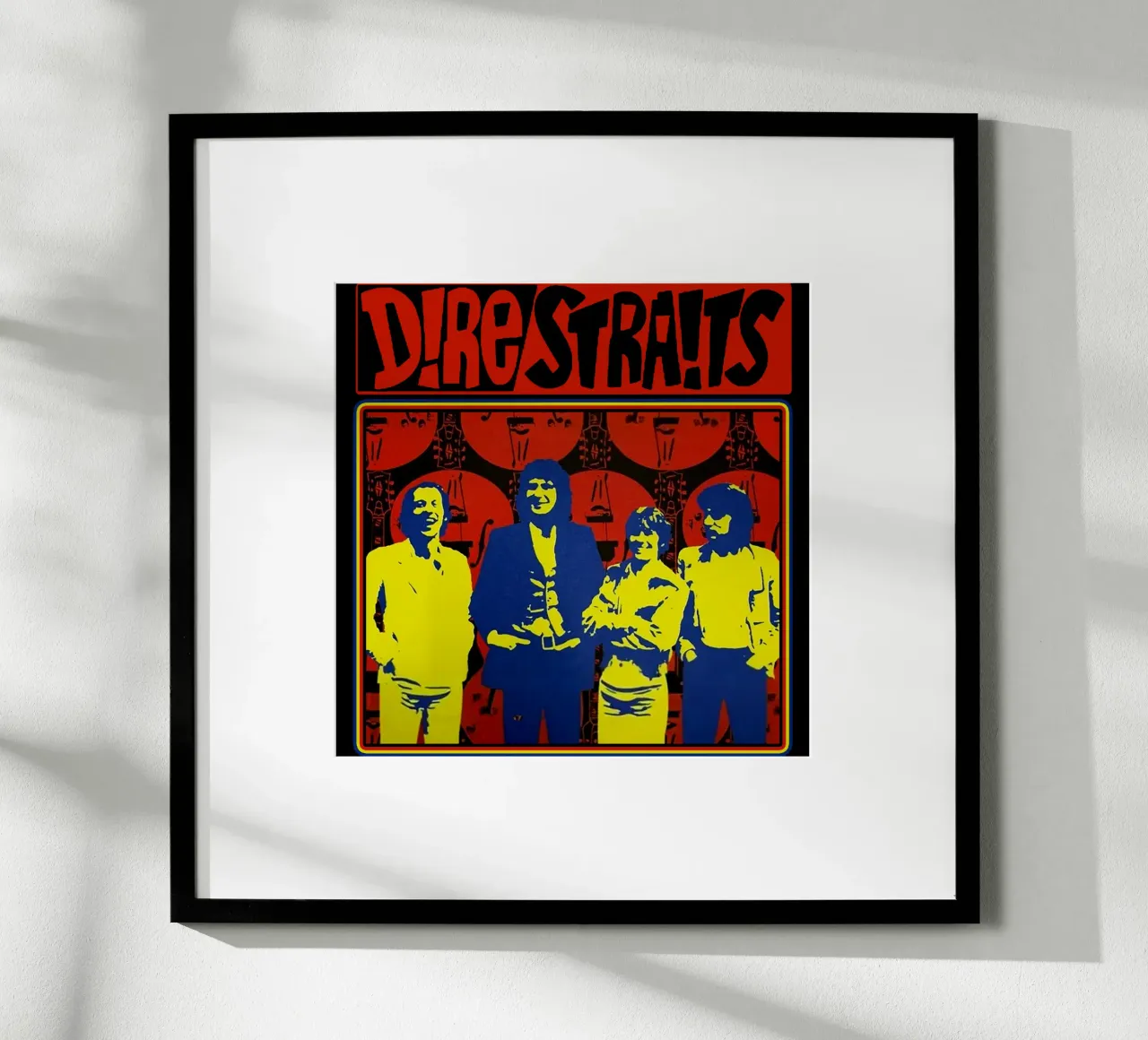 Pop vintage dei Dire Straits poster con telaio in plastica da grass.studio_