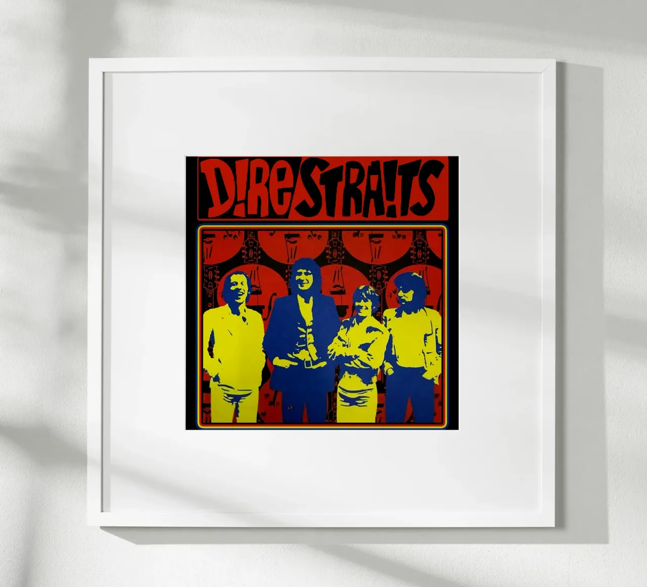 Pop vintage dei Dire Straits poster con telaio in plastica da grass.studio_