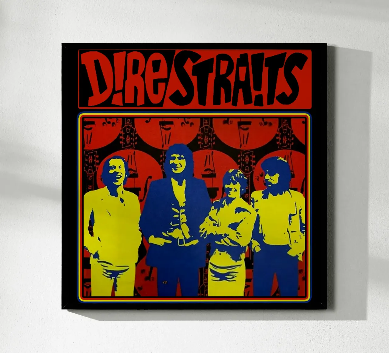 Pop vintage dei Dire Straits poster con telaio in plastica da grass.studio_