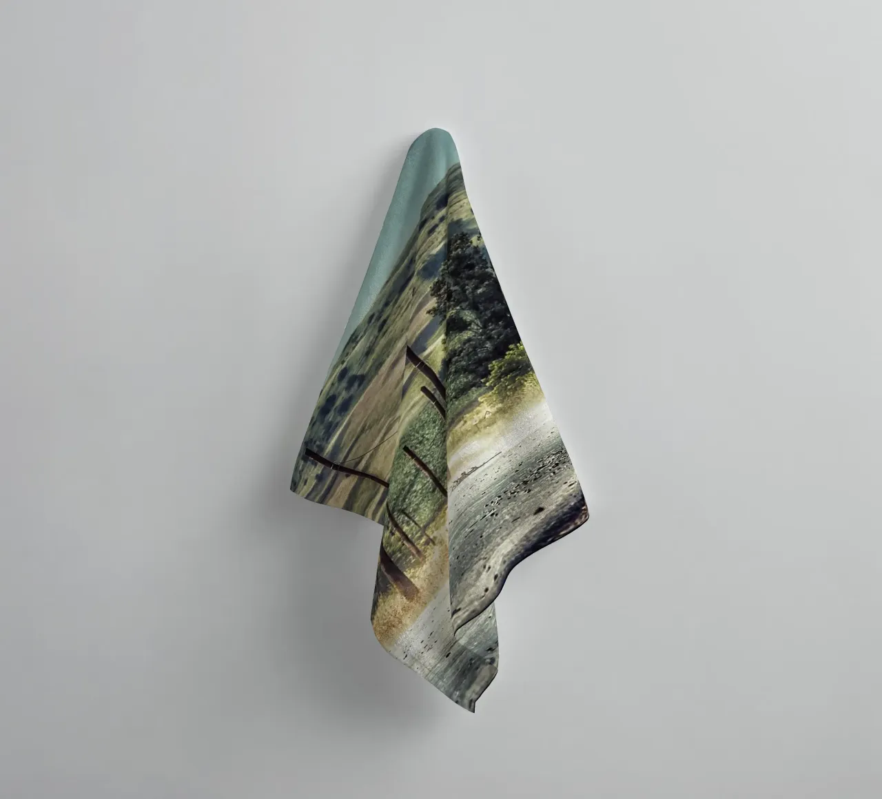 The Empty Curve – Dust, Light & Silence towel by jay