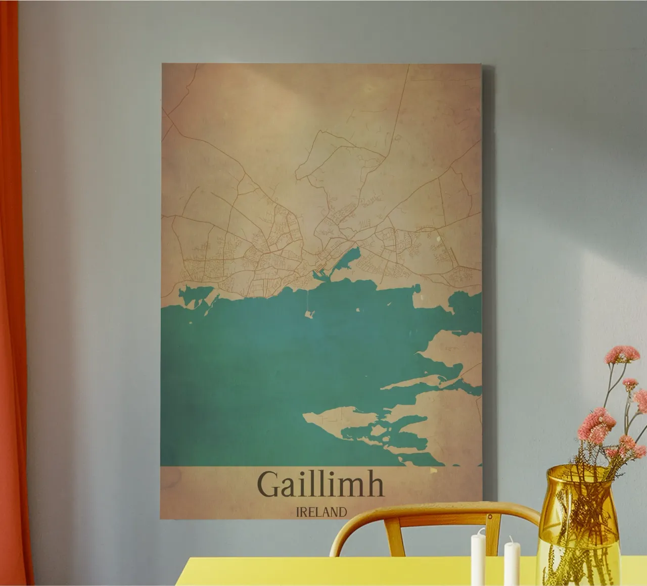 Gaillimh IRELAND tela con Cornice a cassetta da WorldPrint