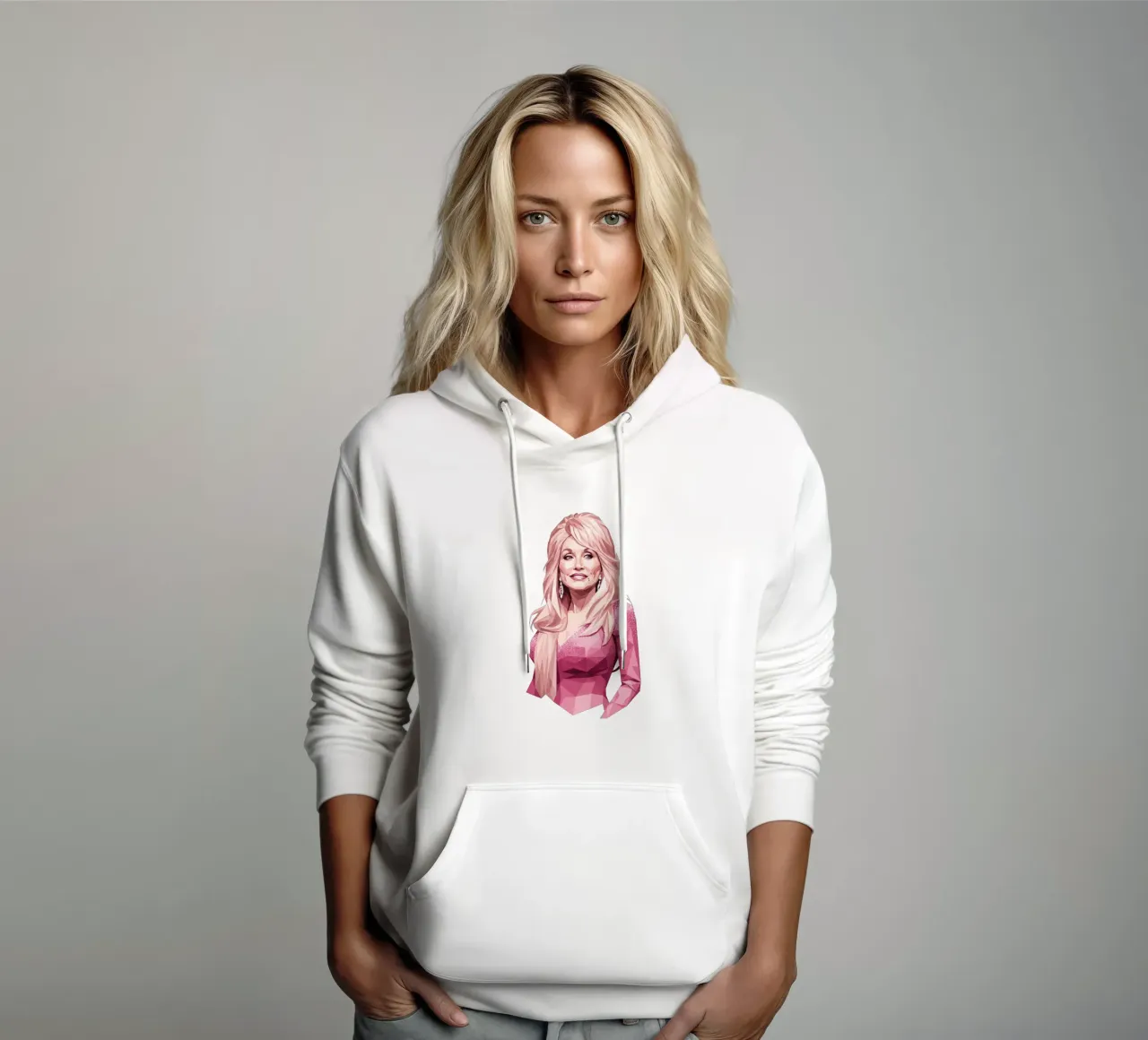 Dolly Parton lowpoly felpa con cappuccio da Low Profile